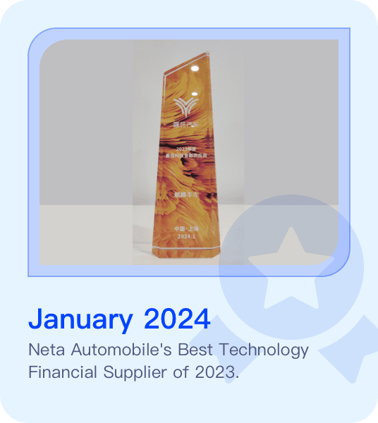 Neta Automobile's Best Technology Financial Supplier of 2023